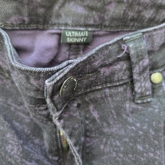 Calvin Klein Ankle Skinny Jeans - Black & Purple - Size 30/10 - Picture 4 of 6